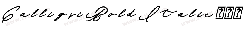 Calligri Bold Italic字体转换